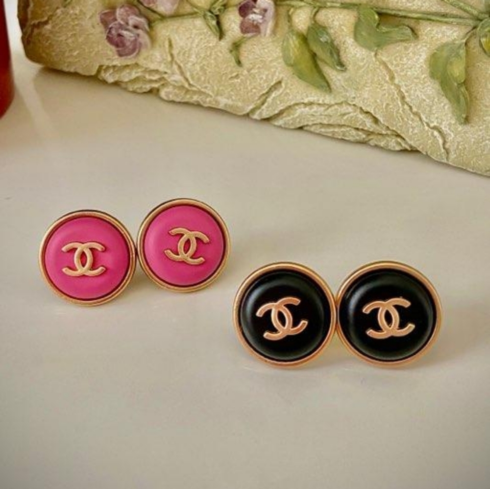 Reworked vintage button earrings